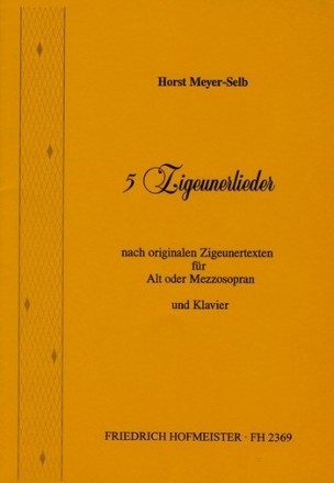 5 Zigeunerlieder fr Alt (Mezzosopran) und Klavier