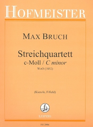 Streichquartett c-Moll WoO (1852)  Partitur und Stimmen