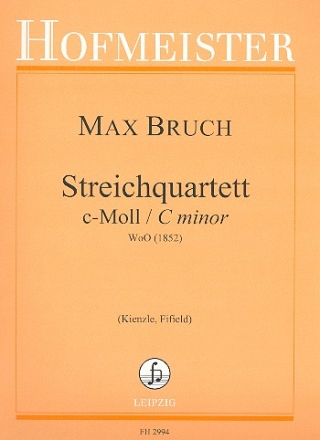 Streichquartett c-Moll WoO (1852)  Partitur und Stimmen
