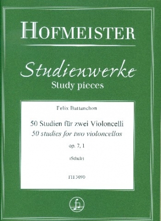 50 Studien op.7 Band 1 (Nr.1-20) fr 2 Violoncelli Spielpartitur