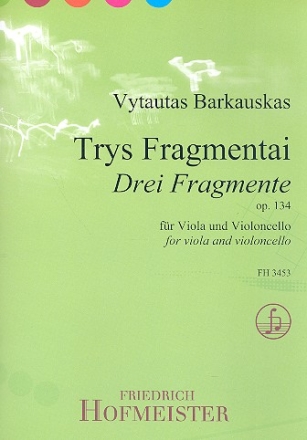 3 Fragmente op.134 fr Viola und Violoncello 2 Spielpartituren