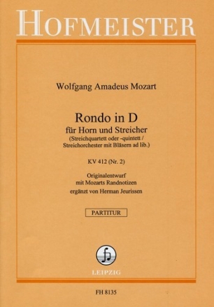 Rondo D-Dur fr Horn, Oboe, 2 Violinen, Viola, Violoncello und Kontraba,   Partitur