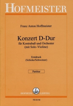 Konzert D-Dur fr Kontraba und Orchester Partitur