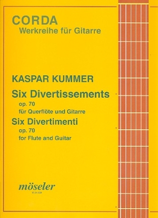 6 Divertissements op.70 fr Flte und Gitarre Partitur und Stimmen