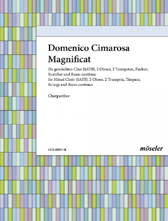 Magnificat ischter Chor (SATB), 2 Oboen, 2 Trompeten, Pauken, Streicher und Basso Chorpartitur