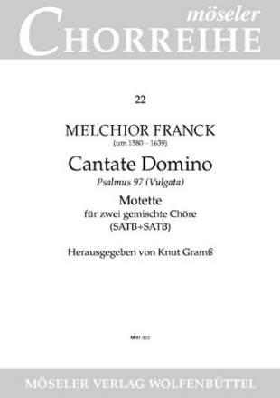 Cantate Domino canticum novum gemischter Chor (SATB/SATB) Chorpartitur