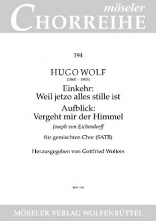 Aufblick / Einkehr gemischter Chor (SATB) Chorpartitur