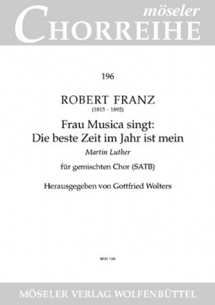 Frau Musica singt op. 24,3 gemischter Chor (SATB) Chorpartitur