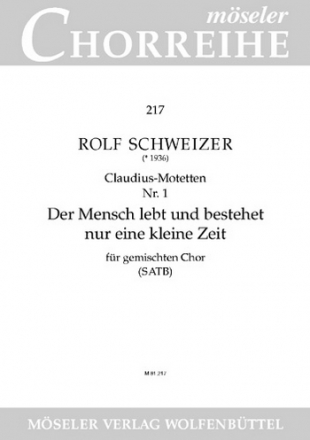 Claudius-Motette gemischter Chor (SATB) Chorpartitur