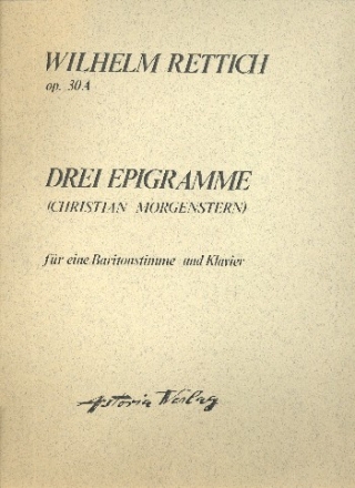 Drei Epigramme op30a fr Bariton und Klavier Partitur