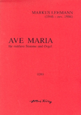 Ave Maria fr mittlere Stimme und Orgel
