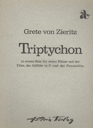 Triptychon in einem Satz fr einen Blser auf der Flte, Altflte in G und der Piccoloflte