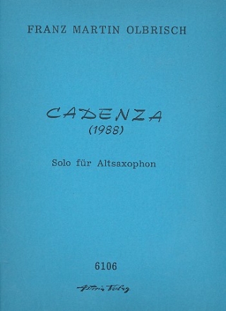 Cadenza fr Altsaxophon