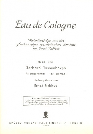 Eau de Cologne fr Salonorchester