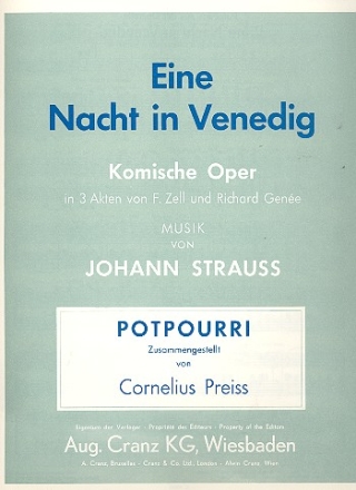 Eine Nacht in Venedig Potpourri fr Klavier (mit Text)