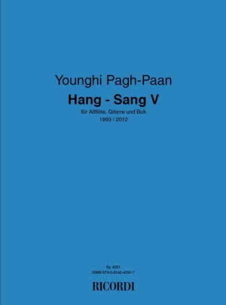 Younghi Pagh-Paan, Hang - Sang V Alto Flute and Guitar Buch
