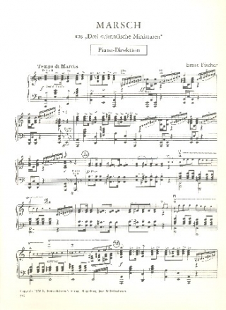 Marsch aus 3 orientalische Miniaturen fr Salonorchester oder groes Orchester Direktion und Stimmen