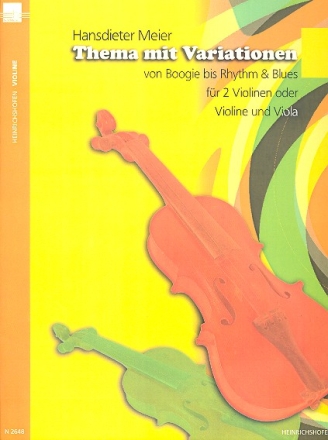 Thema mit Variationen fr 2 Violinen (Violine und Viola) Spielpartitur