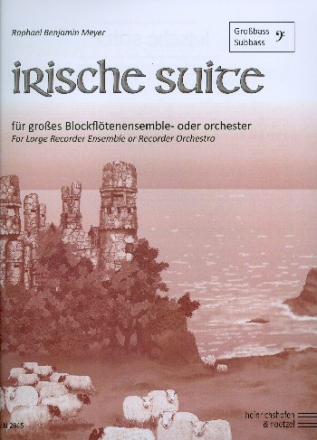 Irische Suite fr Blockflten-Ensemble Spielpartitur Grobass im Bassschlssel/Subbass