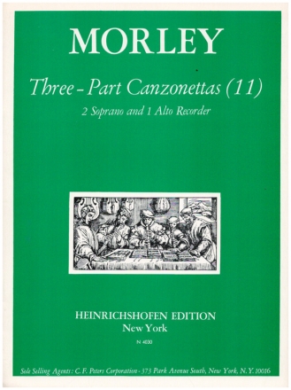Three-Part Canzonettas (119) for 2 soprano and 1 alto recorder score