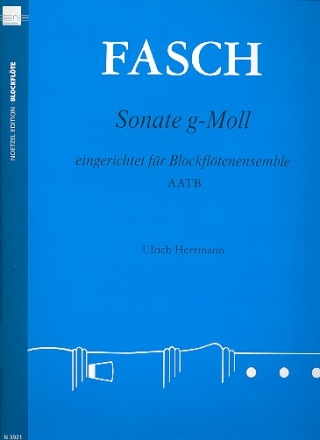 Sonate g-Moll  fr 4 Blockflten (AATB) Partitur und Stimmen