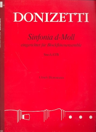 Sinfonia d-Moll fr 5 Blockflten (SoAATB) Partitur und Stimmen