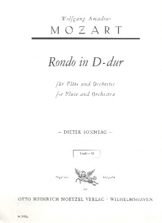 Rondo D-Dur KVAnh.184 fr Flte und Orchester Violine 2