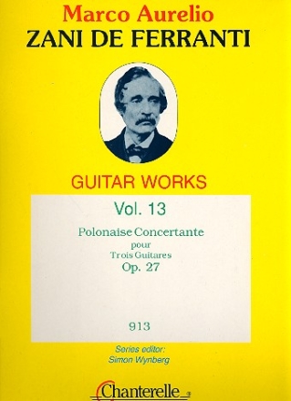 Polonaise concertante op.27 pour 3 guitares partition et parties