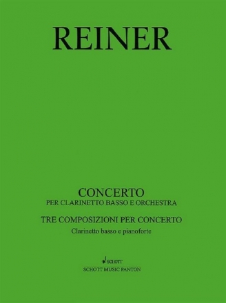 Klarinetten-Konzert fr Bass-Klarinette und Orchester Klavierauszug mit Solostimme