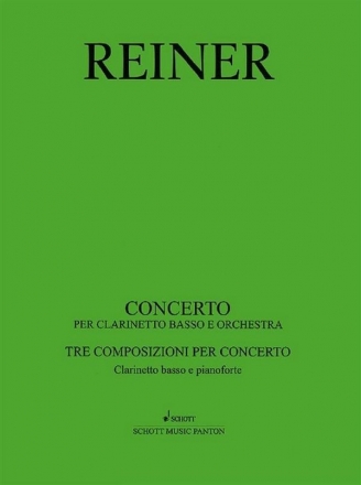 Klarinetten-Konzert fr Bass-Klarinette und Orchester Klavierauszug mit Solostimme