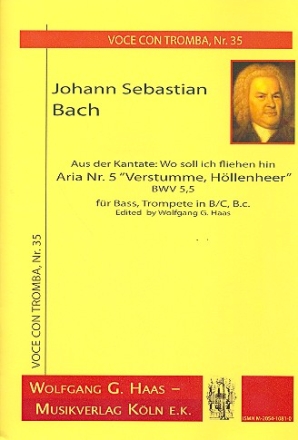 Verstumme Hllenheer BWV5,5 fr Bass, Trompete und Bc Partitur und Stimmen