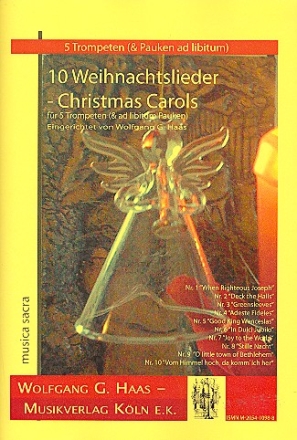 10 Weihnachtslieder fr 5 Trompeten (Pauken ad lib) Partitur und Stimmen