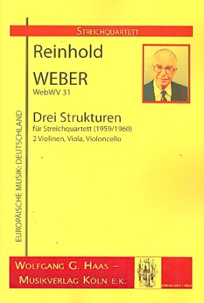 3 Strukturen WebWV31 fr Streichquartett Partitur und Stimmen