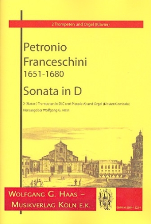 Sonata in D fr 2 (Natur-)Trompeten (in D/C/A) und Orgel (Klavier/Cembalo) Partitur und Stimmen