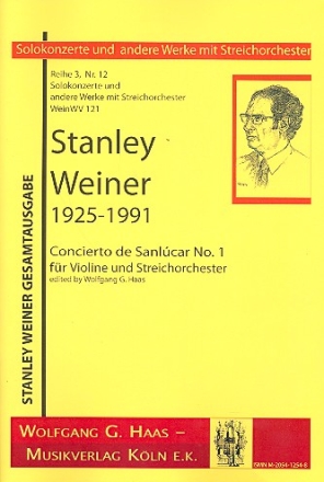Concierto de Sanlcar WeinWV121 fr Violine und Streichorchester Partitur