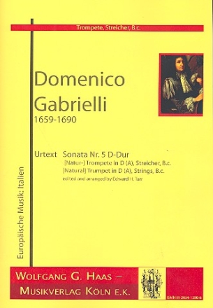 Sonata Nr.5 D-Dur fr (Natur-)Trompeten (in D/A), Streicher und BC Partitur und Stimmen