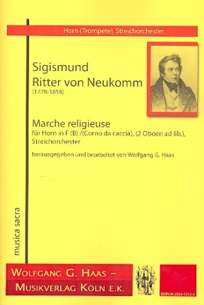 Marche religieuse fr Horn (F/B/Jagdhorn) und Streichorchester (2 Oboen ad lib) Partitur und Stimmen