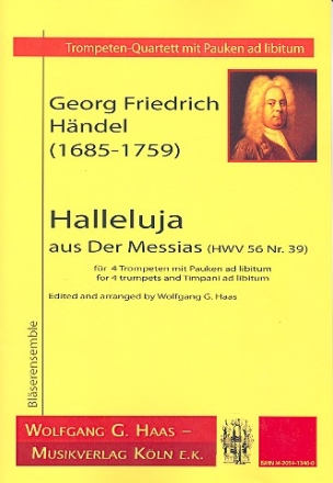 Halleluja HWV56,39 fr 4 Trompeten und Pauken ad lib Partitur und Stimmen