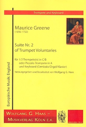 Suite Nr.2 of Trumpet voluntaries fr 1/2 Trompete(n)/Piccolo-Trompete und Keyboard/Cembalo/Orgel/Klavier