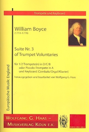 Suite Nr.3 of Trumpet voluntaries fr 1/2 Trompete(n)/Piccolo-Trompete und Keyboard/Cembalo/Orgel/Klavier