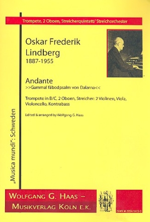 Andante fr Trompete, 2 Oboen, 2 Violinen, Viola, Violoncello und Bass Partitur und Stimmen