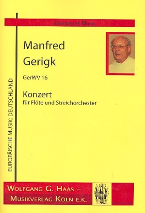 Konzert GerWV16 fr Flte und Streichorchester Partitur