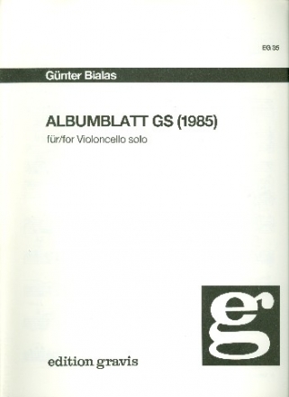 Albumblatt GS fr Violoncello solo