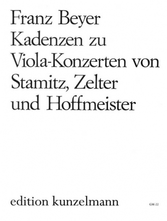 Kadenzen zu Viola-Konzerten von Stamitz, Zelter und Hoffmeister