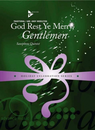 God Rest Ye Merry, Gentlemen fr 5 Saxophone (AATTBar) Partitur und Stimmen