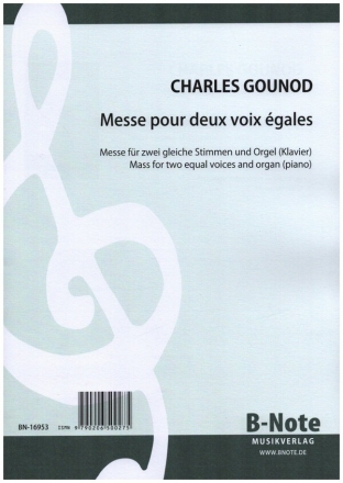 Messe fr 2 Singstimmen und Orgel (Klavier) Partitur