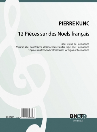 Kunc, Pierre, 12 Stcke ber franzsische Nols Orgel,Harmonium Spielnoten