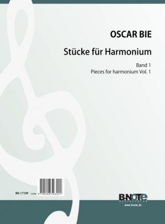 Bie, Oscar, Stcke Harmonium Spielnoten