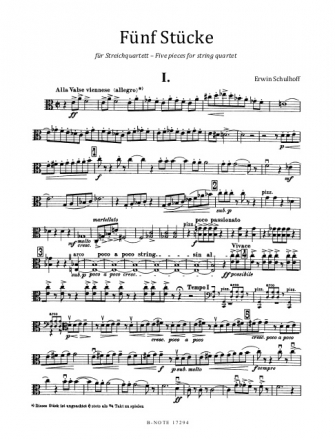 5 (6) Stcke fr Streichquartett Stimmen
