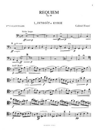 Faur, Gabriel, Requiem op.48 Chor SATB,Groes Orchester,Zwei Singstimmen Stimmensatz